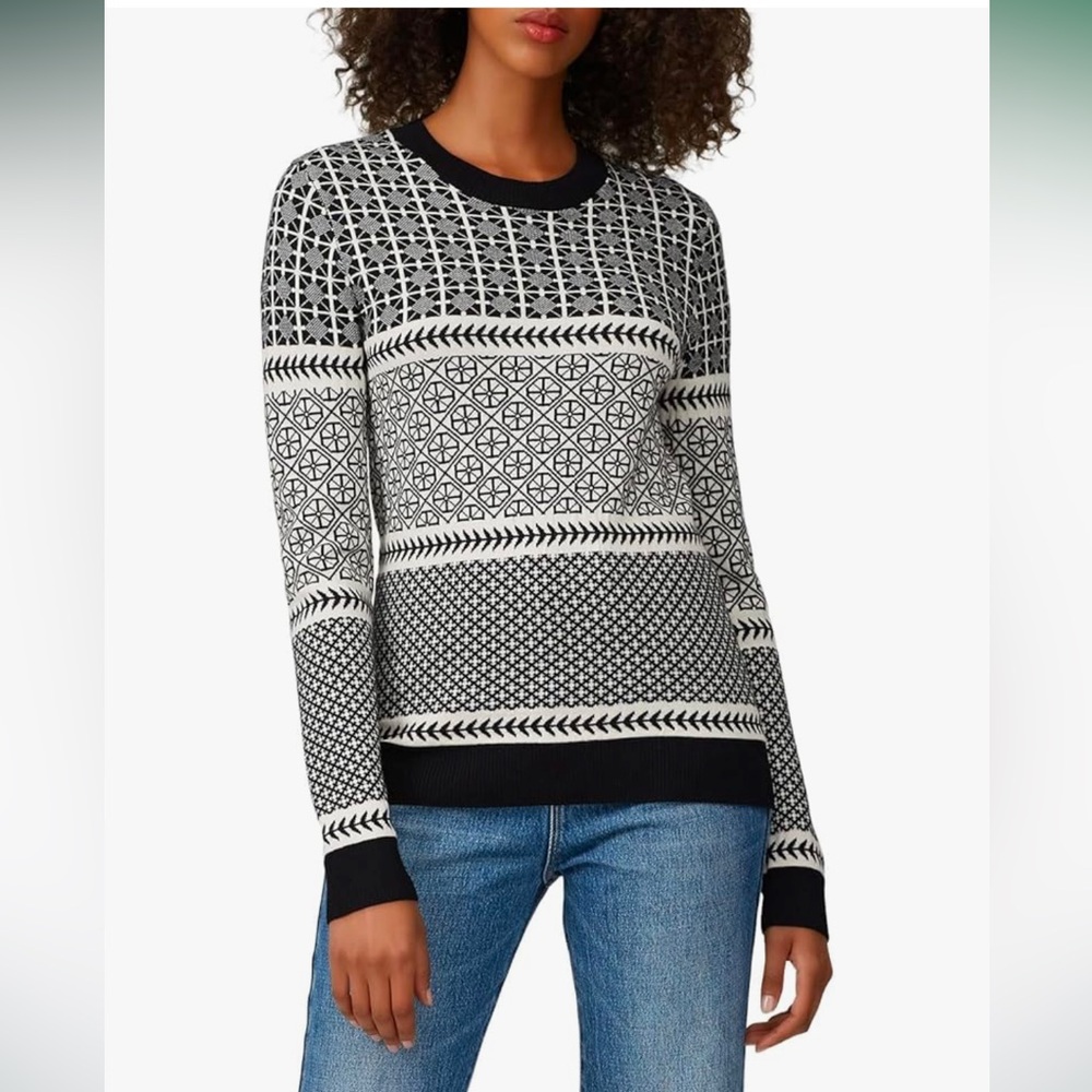 Jason Wu Graphic Fairisle Sweater, merino wool, Women’s Size Large EUC